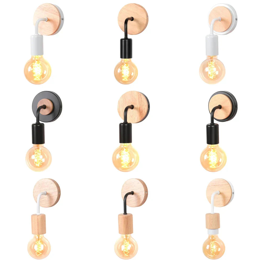 DecorBites™ Industrial LED Wall Light Retro Loft Lamps E27 Iron Lampshade Sconce