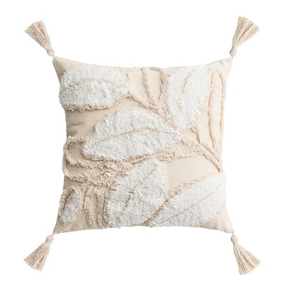 DecorBites™ Ivory Tufted Cushion Cover for Home Decor, Living Room, Sofa, Bedroom