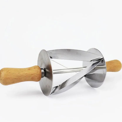 DecorBites™ Croissant Dough Cutter: Stainless Steel Handle, Pastry Wheel Knife for Baking