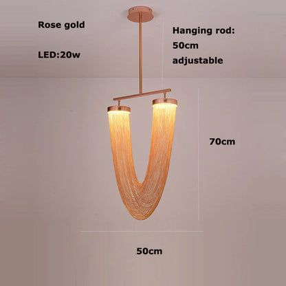 DecorBites™ LED Aluminum Ceiling Chandelier Lighting Hanging Lamps for Foyer