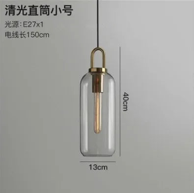 DecorBites™ Glass Ball Pendant Light Fixture for Kitchen Dining Room Bedroom - Modern Hanging Lamp Luminaire Home Decor Lighting