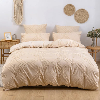 DecorBites™ Geometric Cut Flowers Duvet Cover Set King Size High Quality Bedding