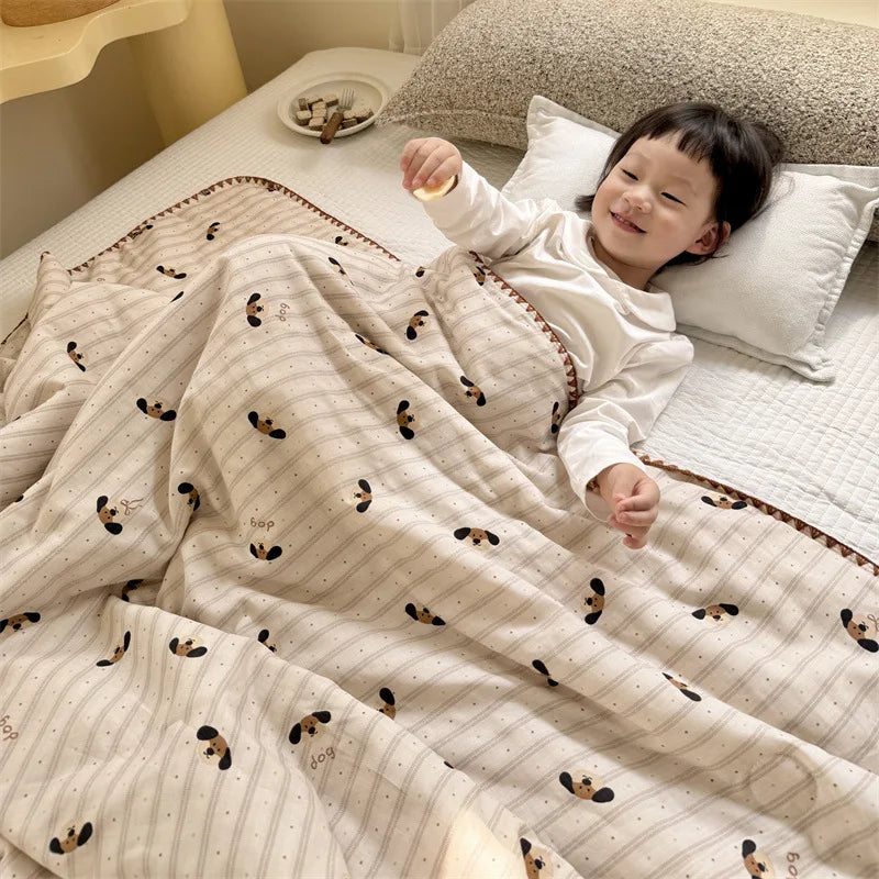 DecorBites™ Kids Cartoon Printed Cooling Summer Blanket - Soft Lightweight Comforter