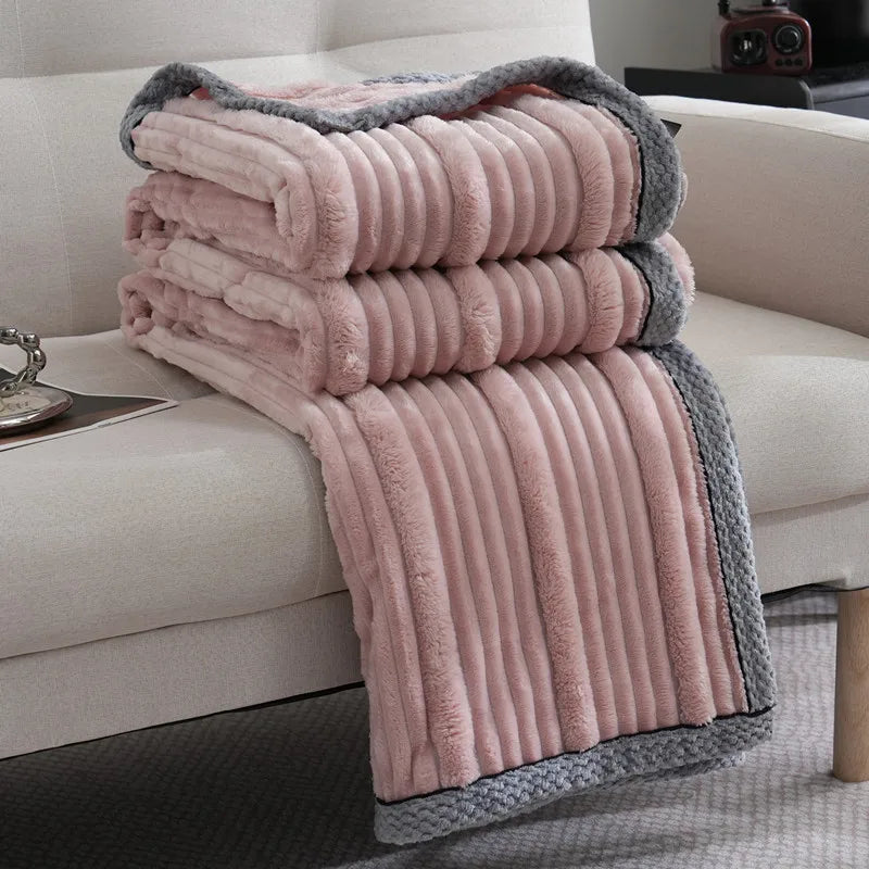 DecorBites™ Light Luxury Sofa Blanket for Autumn/Winter, Cozy Office and Bedroom Blanket