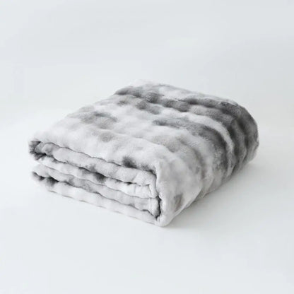 DecorBites™ Fuzzy Faux Fur Blanket - Soft & Cozy Reversible Throw for Sofa & Bed