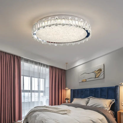 DecorBites™ Crystal LED Ceiling Chandelier: Modern Dimmable Lighting Fixture for Stylish Home Decor