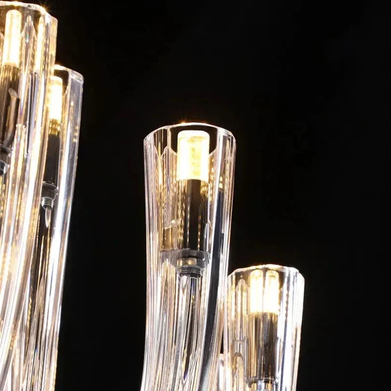 DecorBites™ Glass Chandelier LED Hanging Light for Living Room Bedroom Dining Room - 2024 Collection.