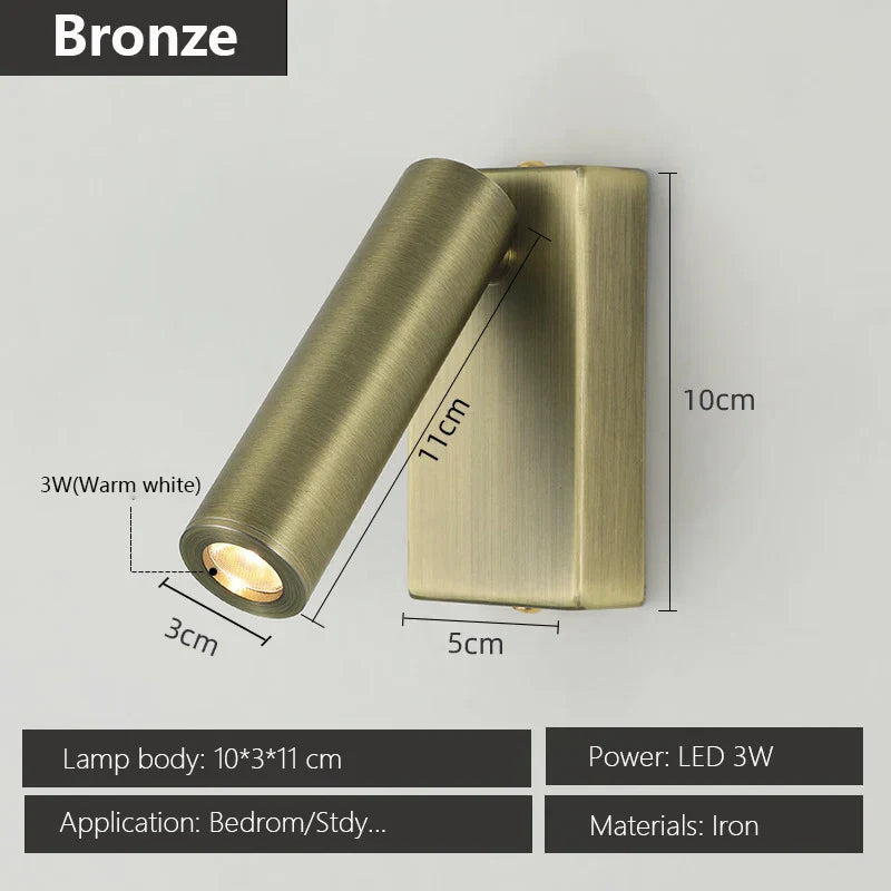 DecorBites™ Adjustable Angle LED Wall Lamp for Bedside Reading & Bedroom Ambiance