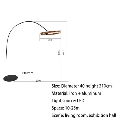 Copper Black LED Floor Lamp