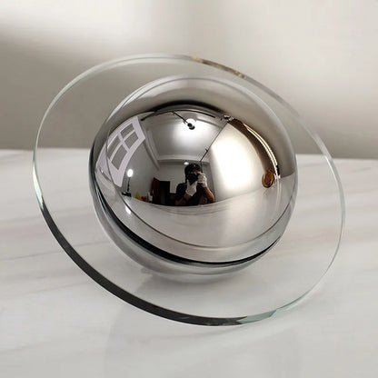DecorBites™ Geometric Butterfly Crystal Ball Home Decor Figurine