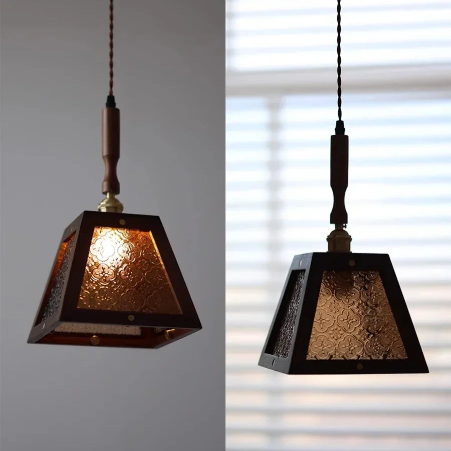 DecorBites™ Green LED Glass Pendant Lamp for Modern Décor & Ambiance