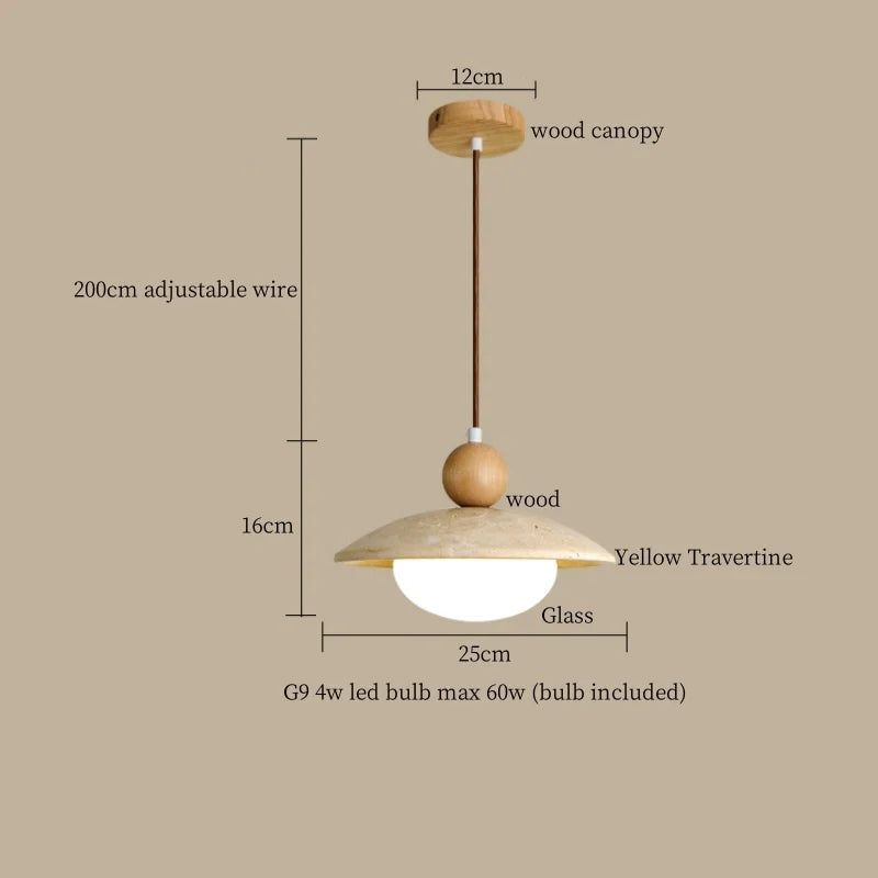 Travertine Wabi Sabi Lamp