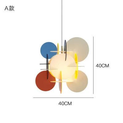 DecorBites™ LED Acrylic Pendant Lights: Nordic Creative Splice, Colorful for Living Room & Children's Room