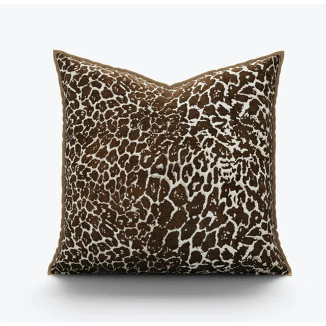 DecorBites™ Gold Zebra Pattern Jacquard Pillow Cover - Modern Luxury Decor