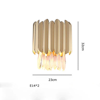 DecorBites™ Gold Crystal Water Droplet Pendant Light - Black Suspension Lamp