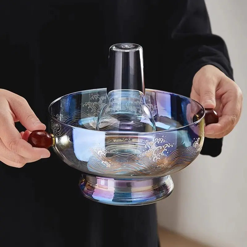 DecorBites™ Glass Hotpot: Thickened Heat-Resistant Crystal Pot for Home, Camping, Steaming & Boiling