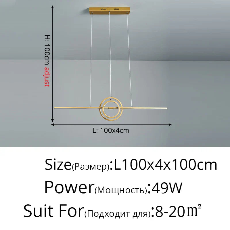 Black Aluminum Hanging Light