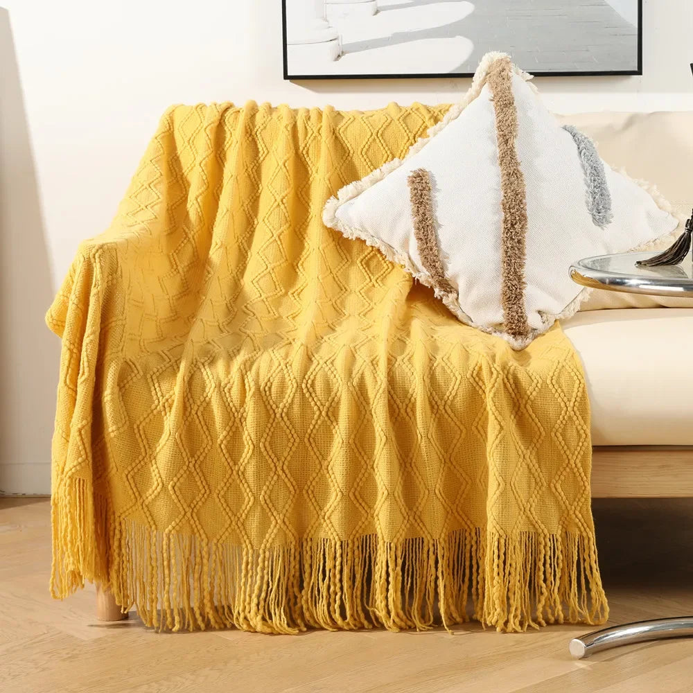 Woolen Travel Throw Blanket