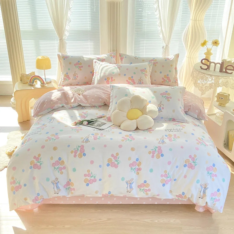 DecorBites™ Cotton Printed Bedding Set for Sweet Cozy Sleep