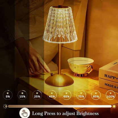 DecorBites™ Crystal Diamond Touch Sensor Cordless Table Lamp