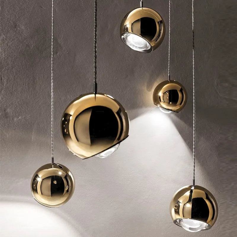 Gold Chrome Ball Pendant