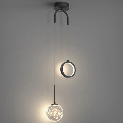 DecorBites™ Gold Ring LED Pendant Light for Ceiling Suspension in Luxury Design