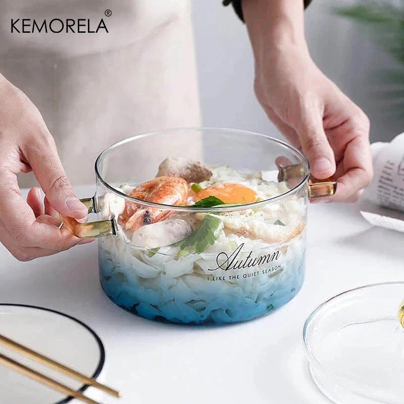 Gradient Glass Saucepan Pot
