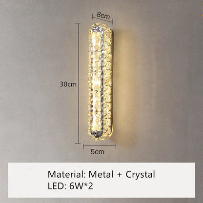 DecorBites™ Crystal LED Wall Lamp Silver Sconces | Modern Nordic Design for Bedroom and Dining Room