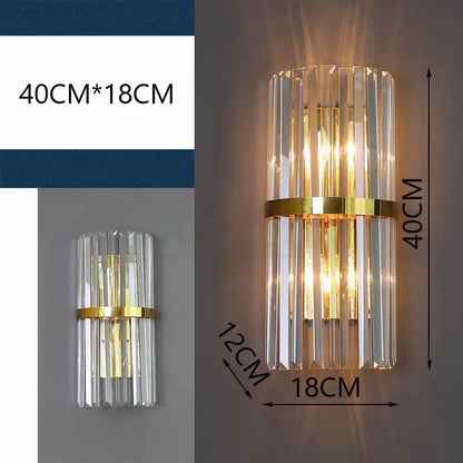 DecorBites™ Crystal LED Wall Lights: Modern 40CM Bedroom Living Room Lamp