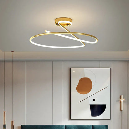 DecorBites™ Heart Line LED Chandelier for Bedroom and Living Room