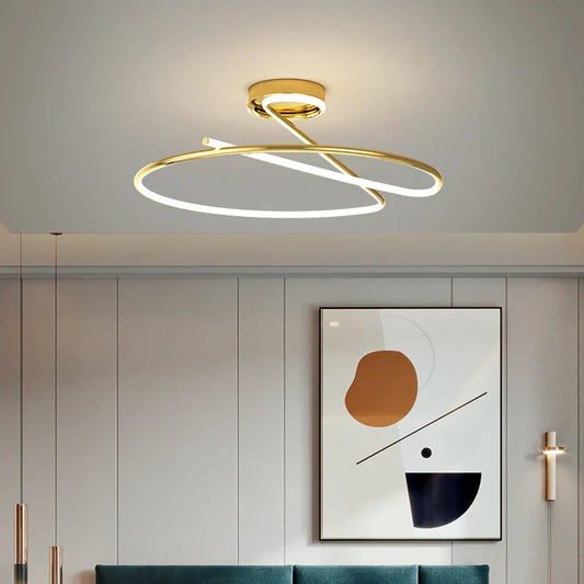 DecorBites™ Heart Line LED Chandelier for Bedroom and Living Room