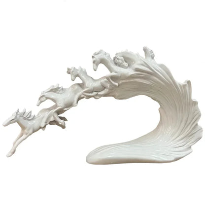 DecorBites™ Galloping Horse Luxury Sculpture: Elegant Decor for Office, Living Room & Store.