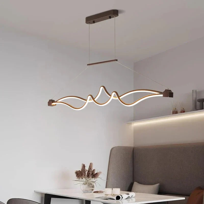 Silver Linear Pendant Lamp