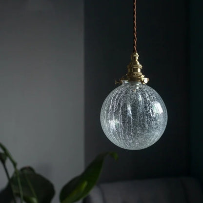 DecorBites™ Cracked Glass LED Pendant Light for Cafe Bar Kitchen Living Room