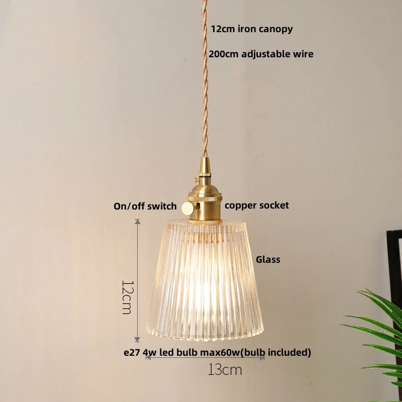 DecorBites™ Copper Knob Iron LED Pendant Light - Adjustable Nordic Modern Hang Lamp