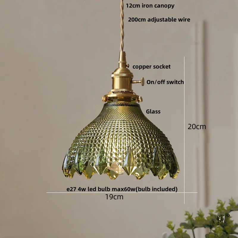 Green Wood Pendant Light Walnut Accent E27