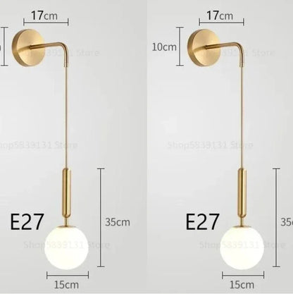 DecorBites™ Elegant Glass Wall Lamp for Living Room Bedroom LED Lighting