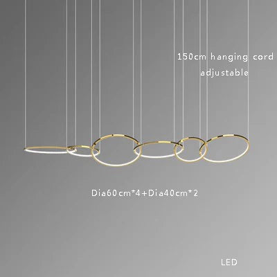 DecorBites™ Gold Round Ceiling Chandelier - Elegant Dining Room Hanging Lamp
