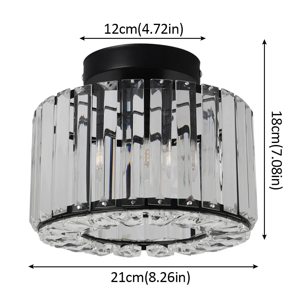 DecorBites™ Crystal LED Ceiling Light Chandelier for Bedroom Living Room Dining Room