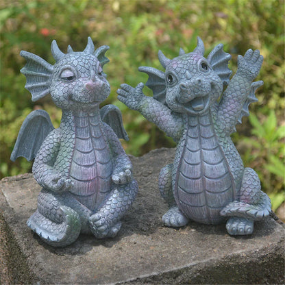 DecorBites™ Dino Garden Sculpture - Fun Dinosaur Decor for Yard, Wall & Windows