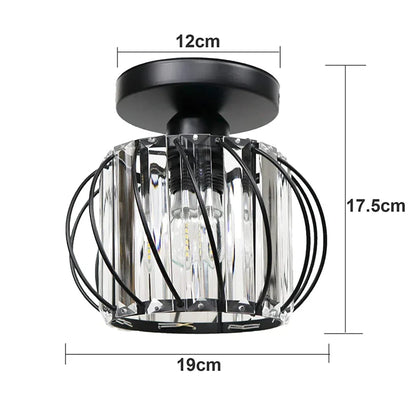 DecorBites™ Crystal Ceiling Chandelier: Modern Industrial LED Indoor Lighting Fixture