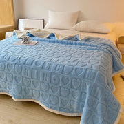 Floral Heart Fleece Blanket