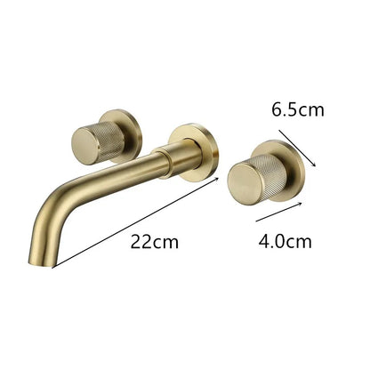 Bathroom Faucet Brushed Gold Wall Mount