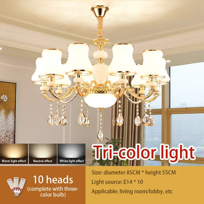 DecorBites™ Crystal LED Pendant: Elegant Modern European Living Room Lighting