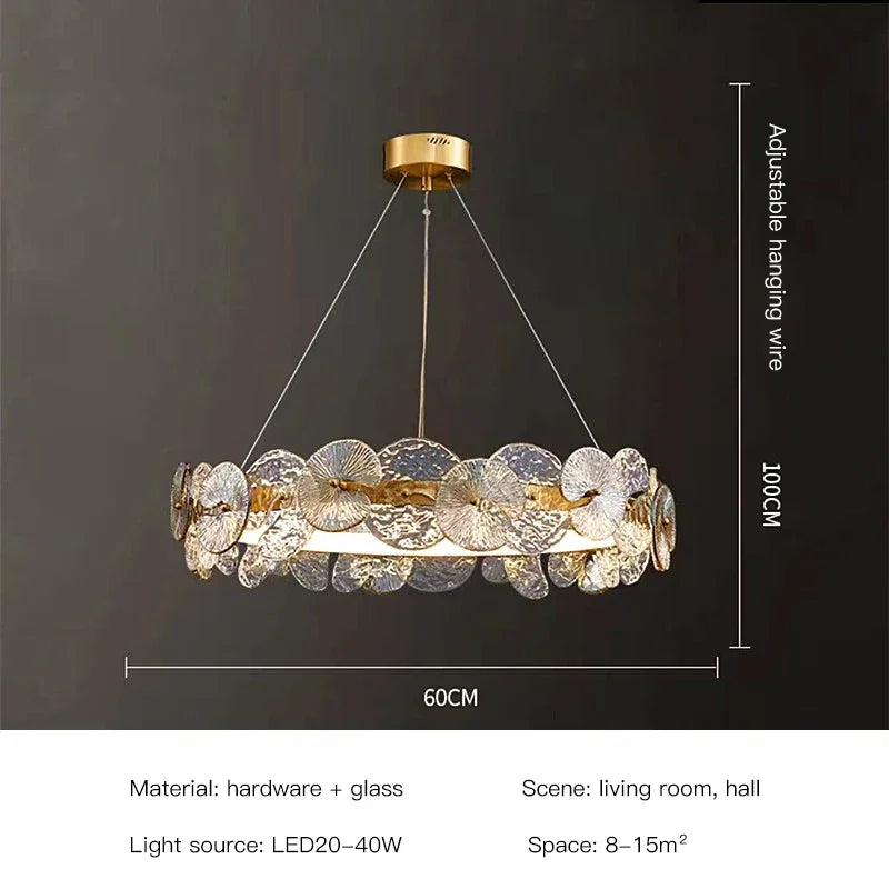 DecorBites™ LED Flower Design Ceiling Chandelier for Modern Living Room Bedroom Dining Area