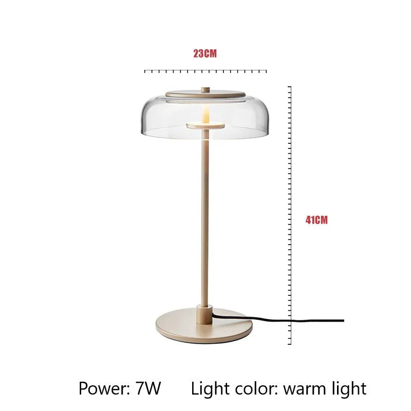 DecorBites™ Circular Glass Lampshade Floor Lamp for Living Room Office LED Lights