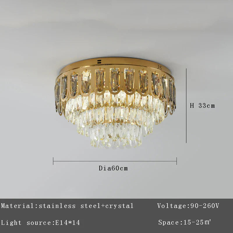 Gold Vintage Crystal Chandelier
