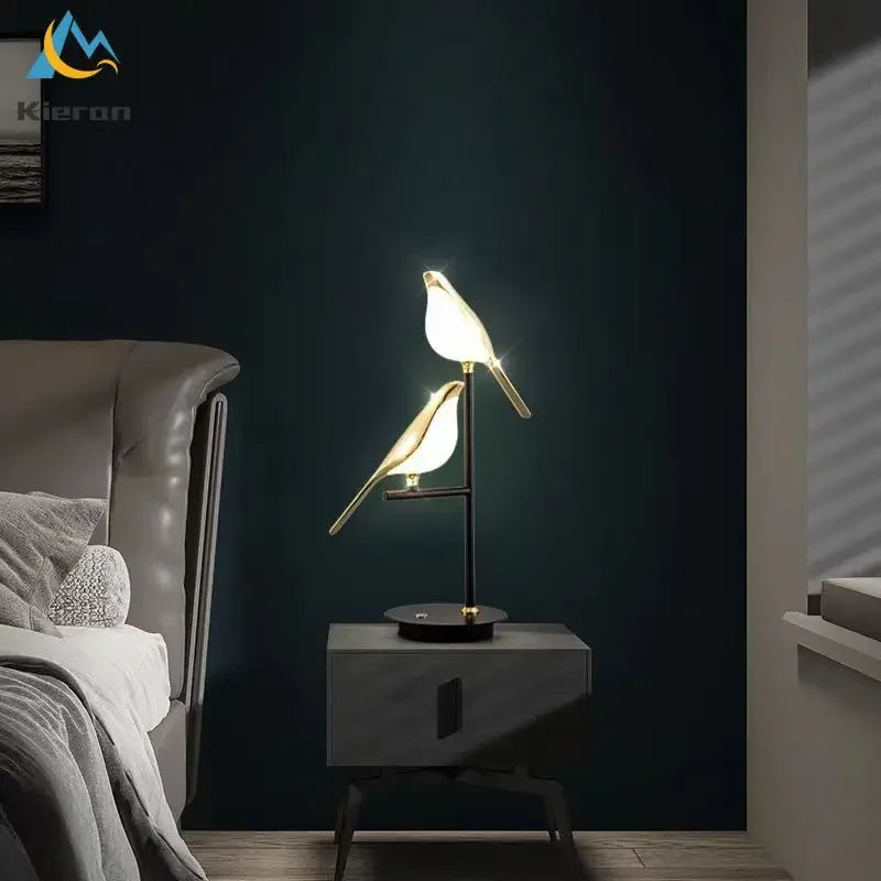 DecorBites™ Crow LED Floor Lamp - Nordic Minimalist Magpie Bird Table Light