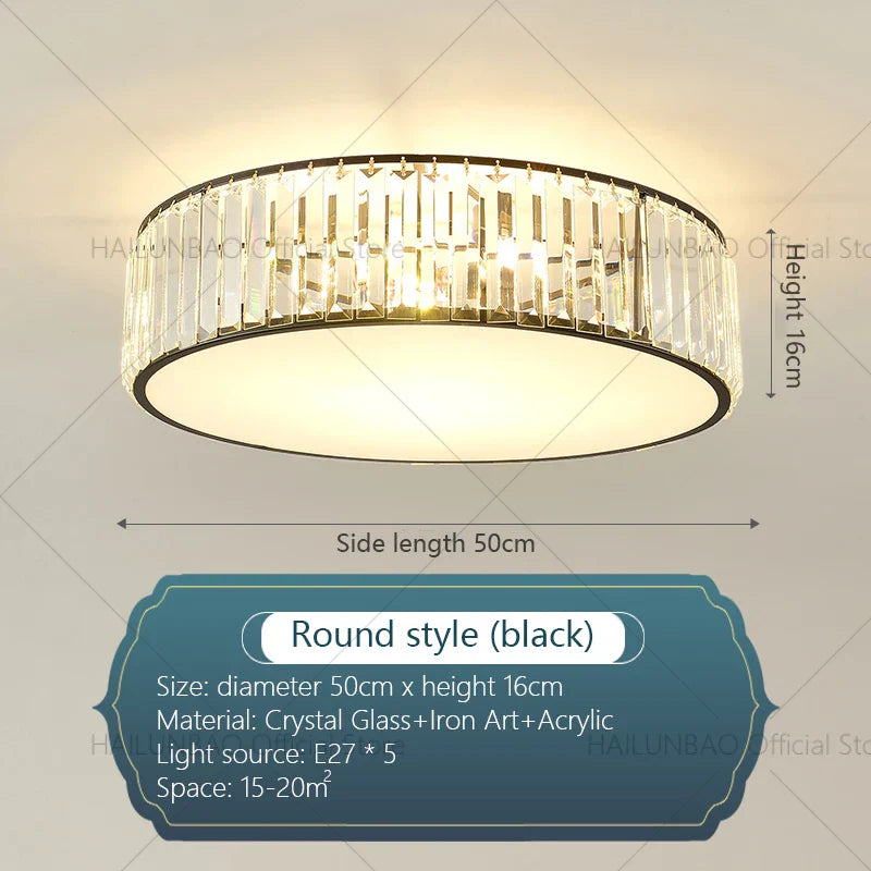 DecorBites™ Crystal Zen Ceiling Light for Living Room, Bedroom, and Dining Room