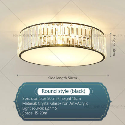 DecorBites™ Crystal Zen Ceiling Light for Living Room, Bedroom, and Dining Room